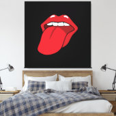Tongue uit canvas afdruk (Insitu (Slaapkamer))