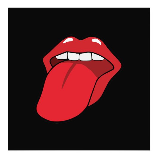 Tongue uit foto afdruk (Voorkant)