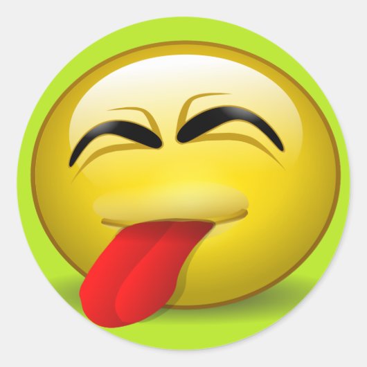 Tongue uit ronde sticker (Voorkant)