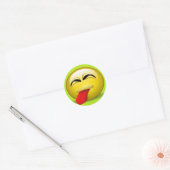 Tongue uit ronde sticker (Envelop)