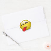 Tongue uit ronde sticker (Envelop)