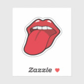 Tongue uit sticker (Vel)