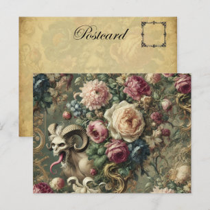 🩸 Tongue Whipped Blooms - Gothic Victoriaans Feestdagenkaart