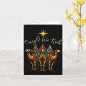 Tonight We Ride Three Wise Men Christmas Nativity  Kaart (Gele Bloem)