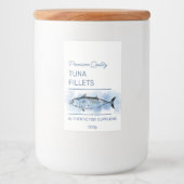 Tonijnfilets Productlabel Voedselcontainer Etiket (Voorkant)