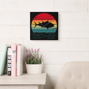  tonijnvis vierkante klok