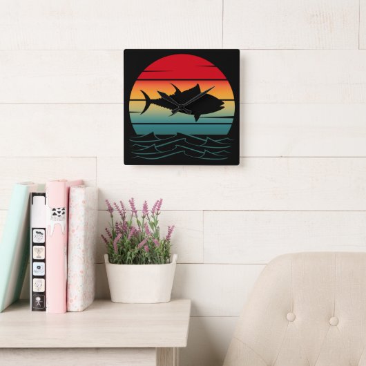 tonijnvis vierkante klok (Leeskamer)