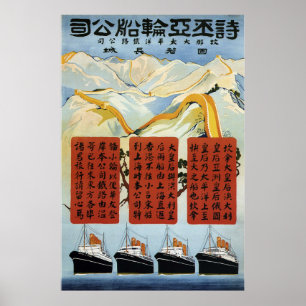  tonijnvisserij in de Stille Oceaan met China Poster