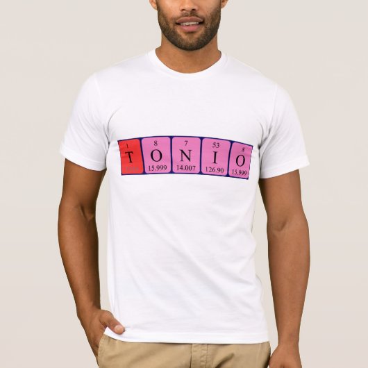 Tonio periodieke lijstnaam shirt (Voorkant)