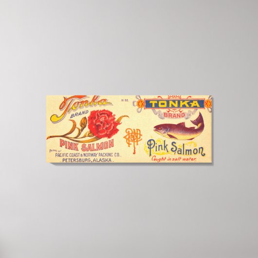 Tonka Brand Salmon Label Canvas Afdruk (Voorkant)