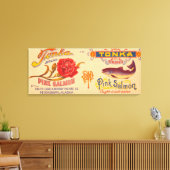Tonka Brand Salmon Label Canvas Afdruk (Insitu (Woonkamer))