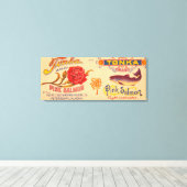 Tonka Brand Salmon Label Canvas Afdruk (Insitu (Houten vloer))