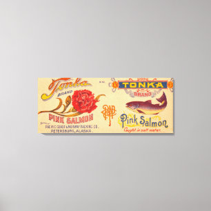 Tonka Brand Salmon Label Canvas Afdruk