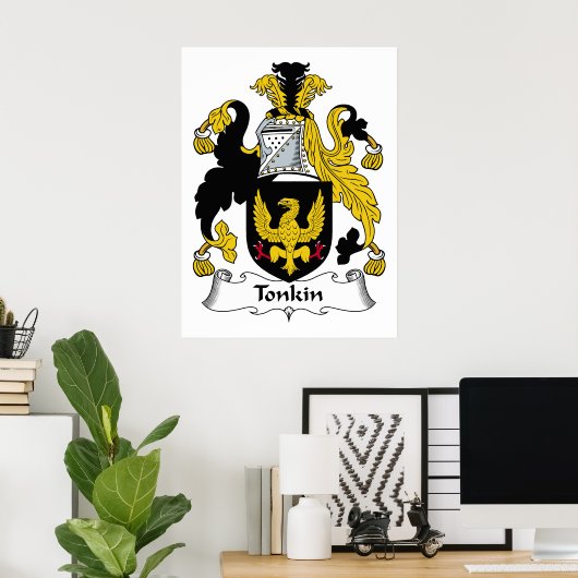 Tonkin Family Crest Poster (Thuiskantoor)
