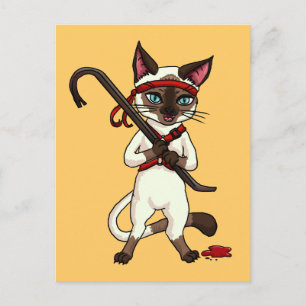 Tonkinese kat Zombie Slayer Briefkaart