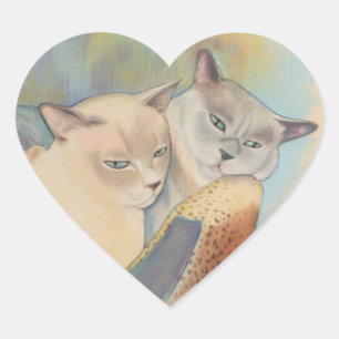 Tonkinese Precious & Romeo Hart Sticker