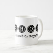 Tonneau sur Chaise Mains sur Clavier Mug (Devant droit)