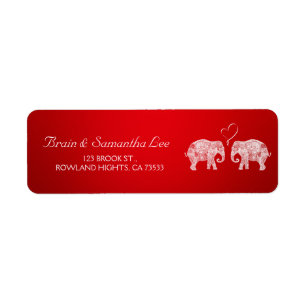 TONNEN LIEFDE Olifant Wedding Custom Etiket