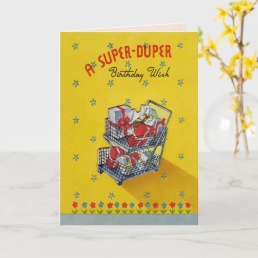 Tonnes de présents Carte d'anniversaire (Fleur jaune)