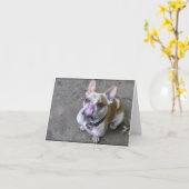 Tonnez les cartes de voeux de bouledogue (Fleur jaune)
