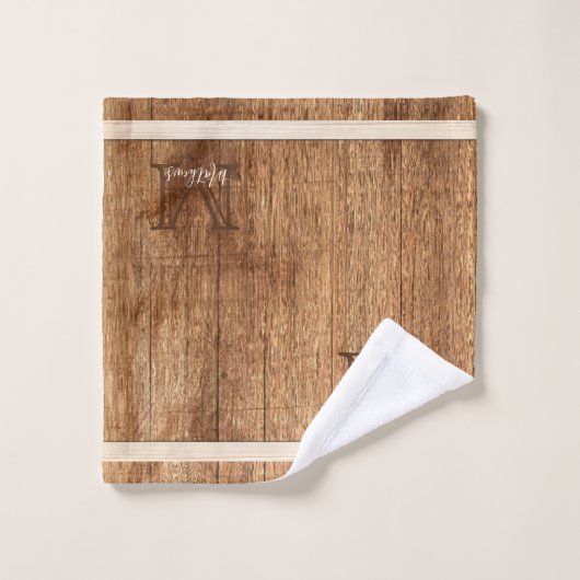 Tonographie en bois rustique (Gant de toilette)