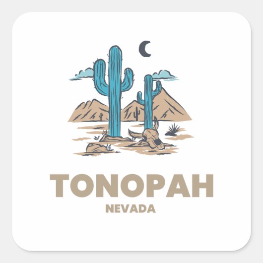 Tonopah - Nevada Vierkante Sticker (Voorkant)