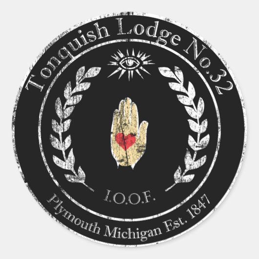 Tonquish IOOF Sticker - zwart (Voorkant)