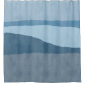 Tons Abstraits côtiers du rideau de douche bleu (Devant)