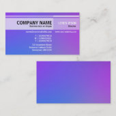Tons alternatifs - Carte de visite de dégradé doux (Devant / Derrière)