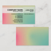 Tons alternatifs - Carte de visite de dégradé doux (Devant / Derrière)