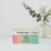 Tons alternatifs - Carte de visite de dégradé doux (Debout devant)