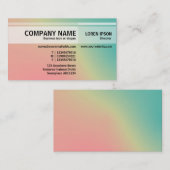 Tons alternatifs - Carte de visite de dégradé doux (Devant / Derrière)