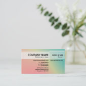 Tons alternatifs - Carte de visite de dégradé doux (Debout devant)
