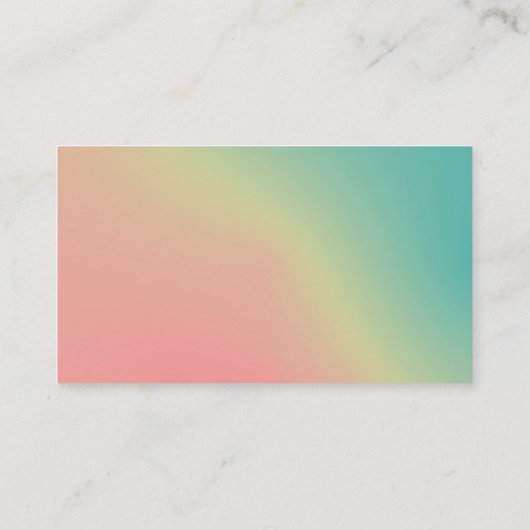 Tons alternatifs - Carte de visite de dégradé doux (Dos)