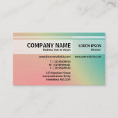 Tons alternatifs - Carte de visite de dégradé doux (Devant)