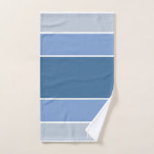 Tons bleu monogramme avec serviette blanche (Serviette à main)