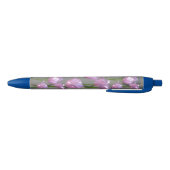 Tons bleu Motif Tulipes rose Stylo (Bas)