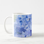 Tons bleus et périwinkle hydrangea tasse à café (Gauche)