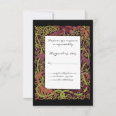 Tons bois Animaux celtiques Design Mariage RSVP (Devant)