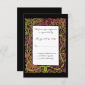 Tons bois Animaux celtiques Design Mariage RSVP (Devant / Derrière)