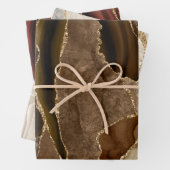 Tons Brown agate feuilles papier d'emballage (En situation)