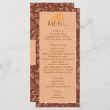 Tons Brown Automne Feuilles automne Menu plat