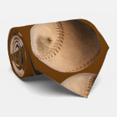 Tons Brown Baseball Fermer Vue Cravate (Roulé)