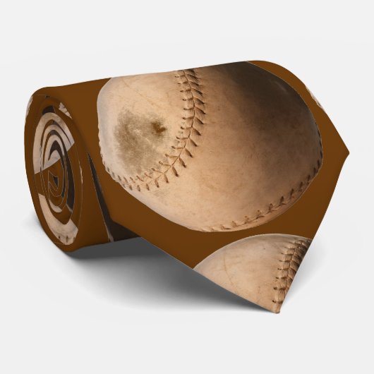 Tons Brown Baseball Fermer Vue Cravate (Roulé)