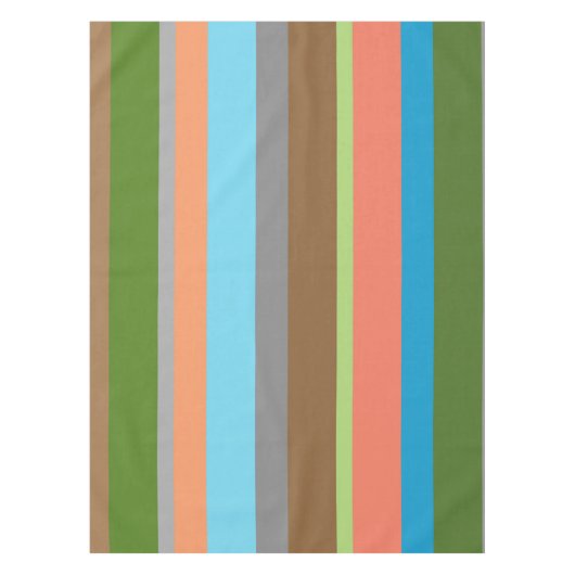 Tons chauds rayés Nappe (Devant)