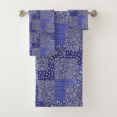 Tons Chintz Motif de Patchwork de Polka bleu point (En situation)