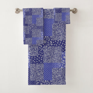 Tons Chintz Motif de Patchwork de Polka bleu point