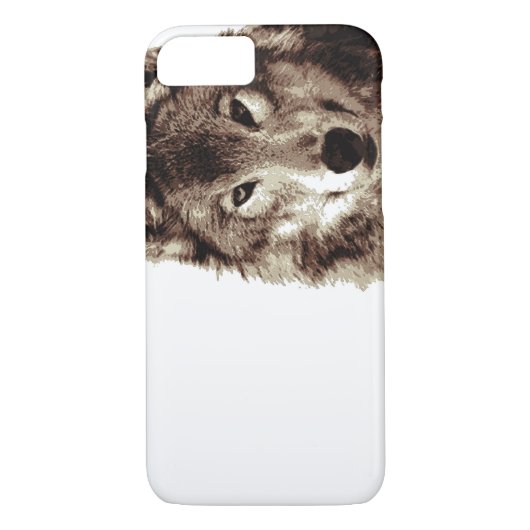 Tons couleur Brown Wolf iPhone 7 Coque (Dos)