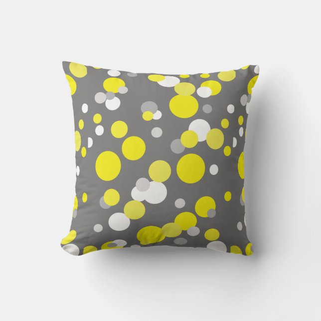 Tons d'art Abstrait funky de coussin Coussin jaune (Recto)