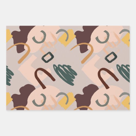 Tons d'art Abstraits des feuilles de papier d'enve (Devant)